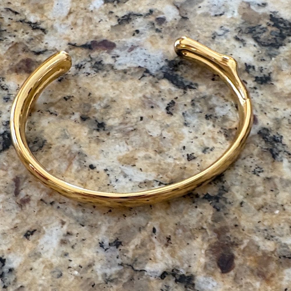 Jenny Bird Shiny Gold Egret Cuff Bracelet